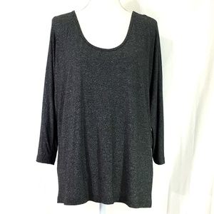 Banana Republic knit top gray marled pattern (J895